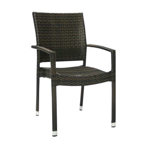Стілець з підлокітниками Wicker-3 (13360, 13363, 13364)