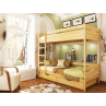 Двоярусне дерев'яне ліжко ДУЕТ - (Масив)